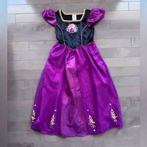 Disney Frozen Anna Purple and Black Princess Dress Costume